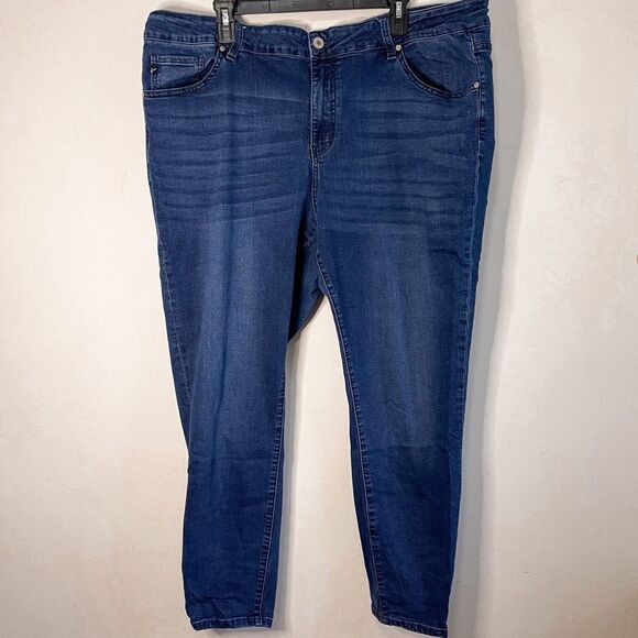 KanCan Curvy Dark Wash Stretch Skinny Jean Size 24 - Picture 1 of 8